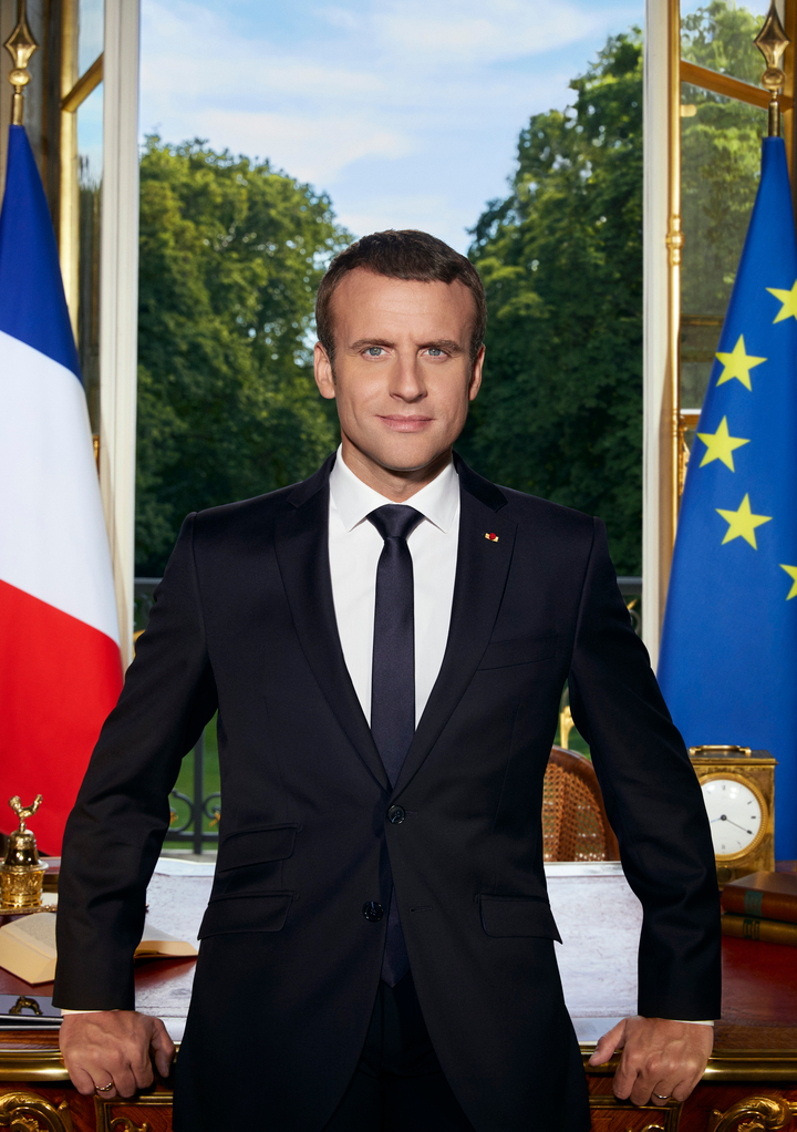 Headshot or formal portrait of Emmanuel Macron