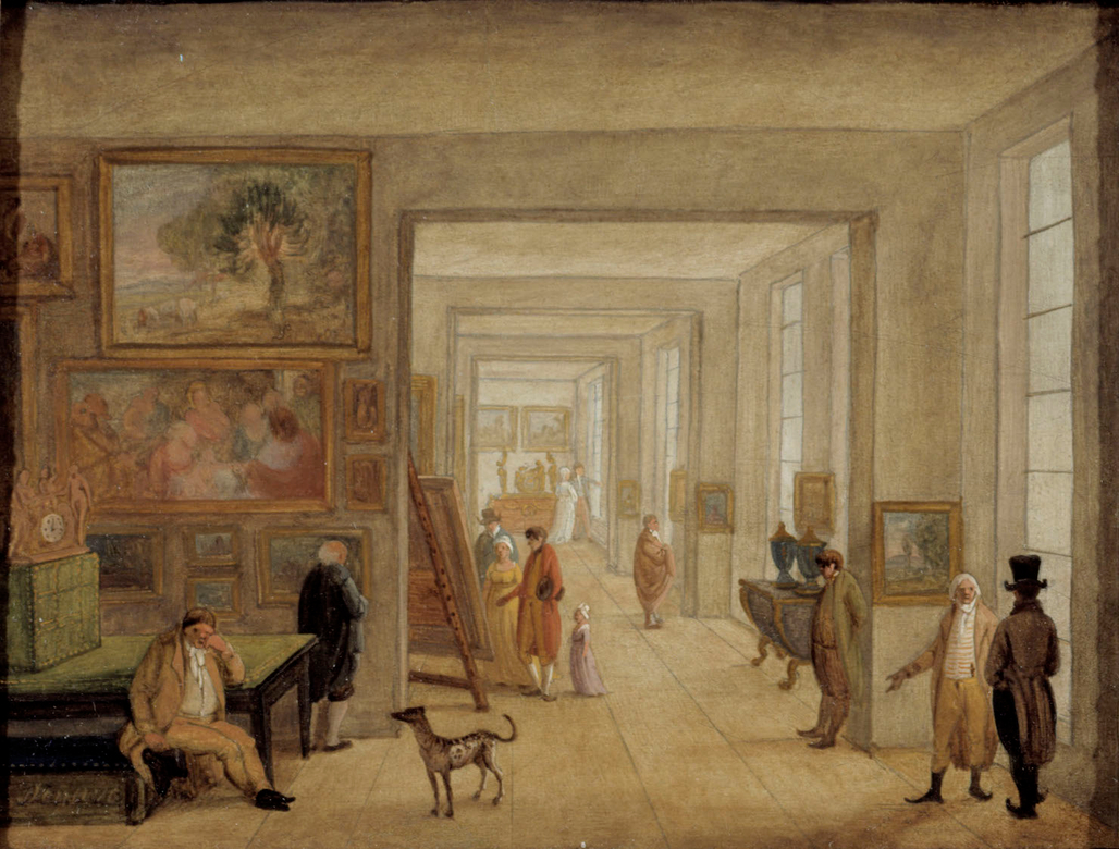 Peinture de Jacques Albert Senave, Salle de vente à l'Elysée en 1797
