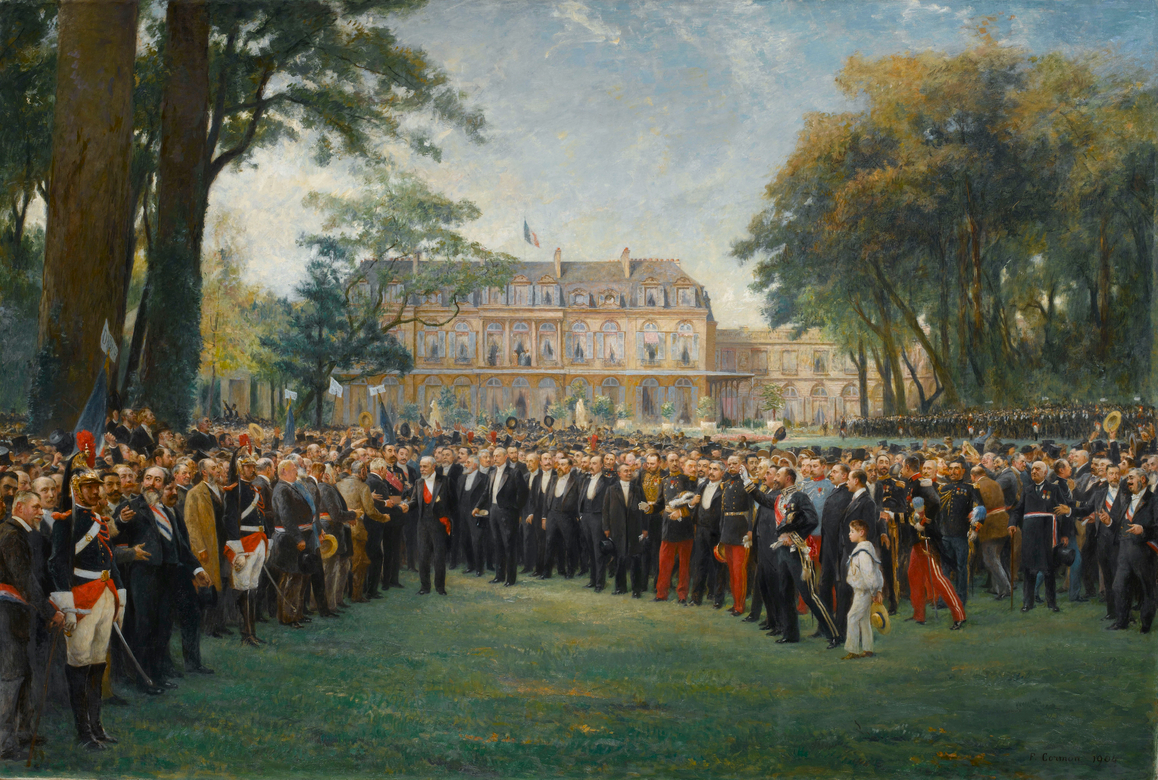 Réception des maires de France dans les jardins du palais de l’Elysée en 1904 par Fernand Cormon