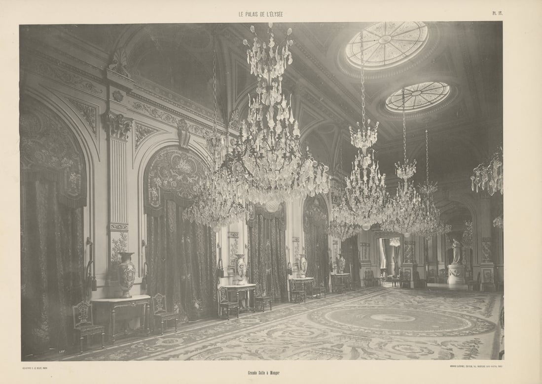 Photographie de la Salle à manger Napoléon III, vers 1900