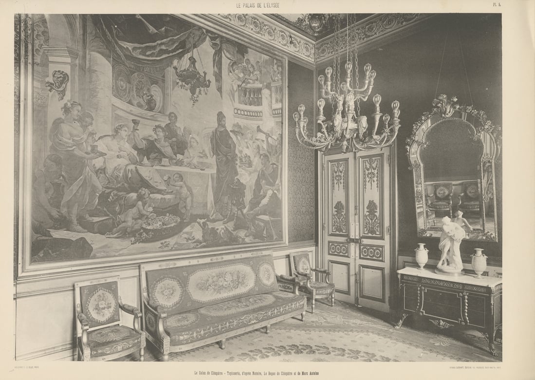 Photographie du Salon Cléopâtre, vers 1900