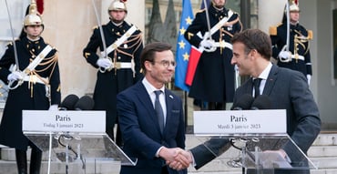 Déclaration conjointe du Président de la République Emmanuel Macron et du Premier ministre suédois Ulf Kristersson.