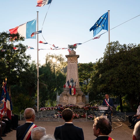 Bormes-les-mimosas, cérémonie en souvenir du débarquement de Provence