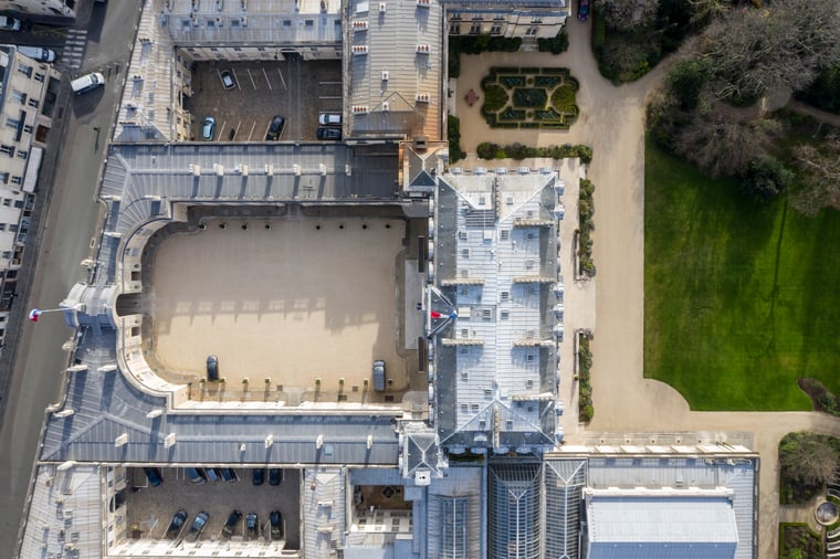 Photographie aérienne du palais de l'Elysée