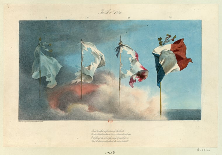 Cocarde tricolore, 1848